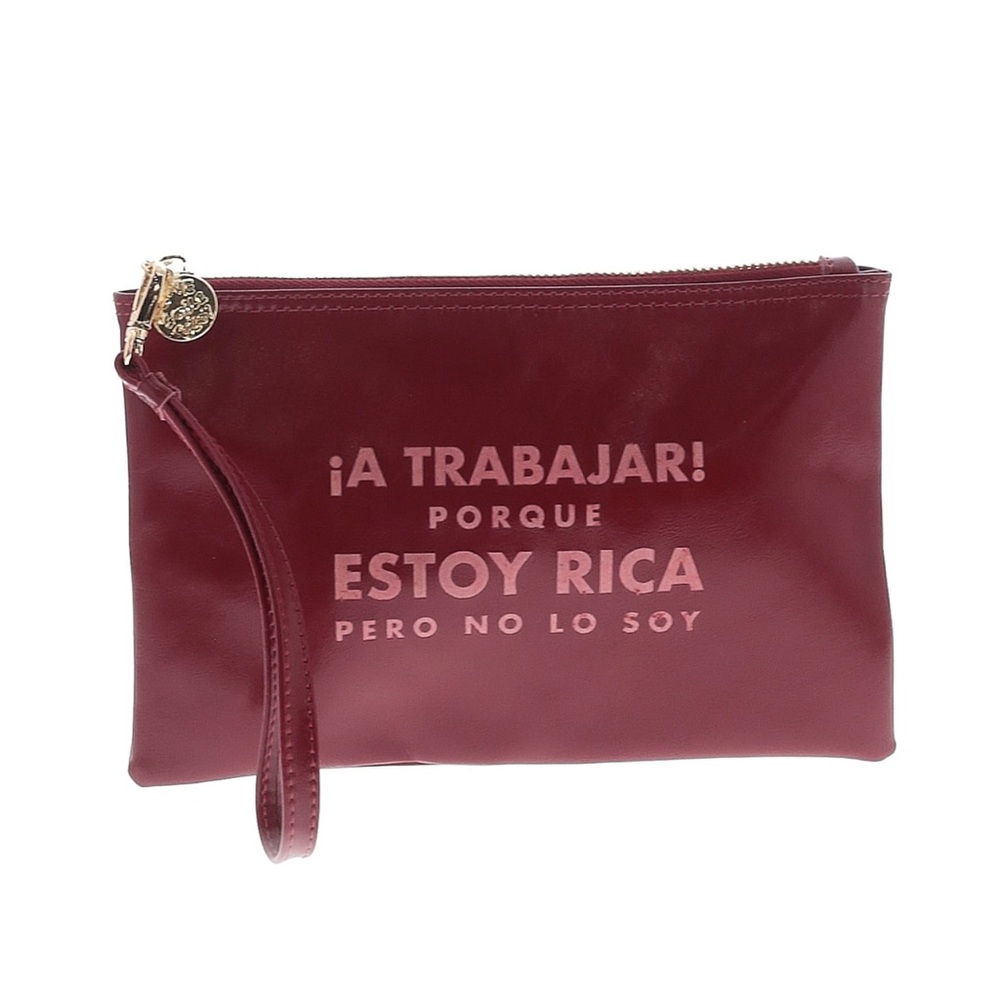 Salvador Bachiller Burgundy Wristlet